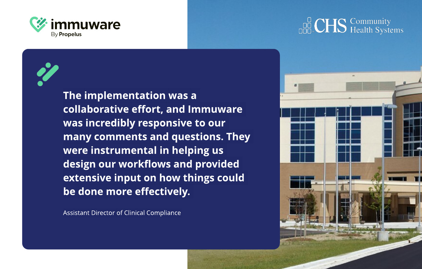 Streamlined Immunization Reporting- Case Study Quote